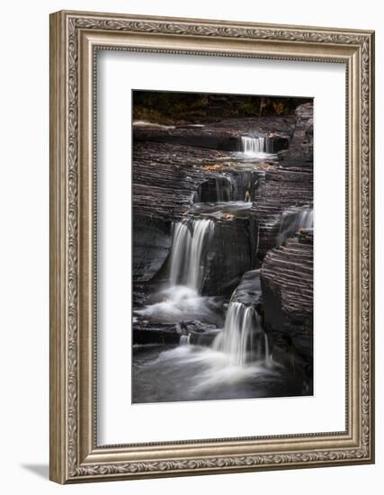 USA, Michigan, Upper Peninsula. Waterfalls in the Presque Isle River-Don Grall-Framed Photographic Print