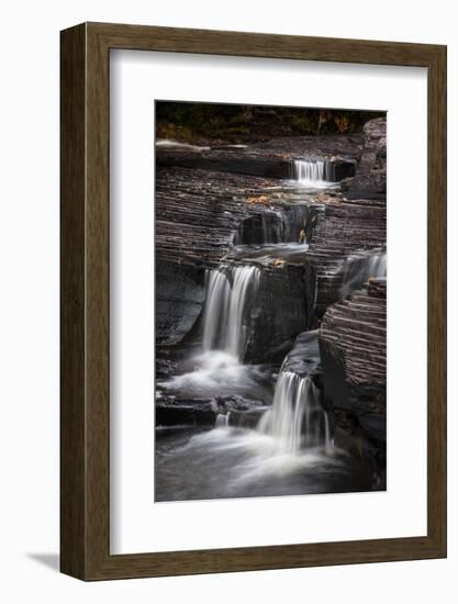 USA, Michigan, Upper Peninsula. Waterfalls in the Presque Isle River-Don Grall-Framed Photographic Print