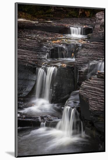 USA, Michigan, Upper Peninsula. Waterfalls in the Presque Isle River-Don Grall-Mounted Photographic Print