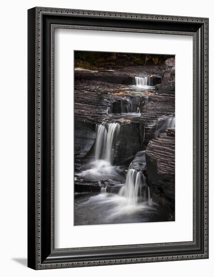 USA, Michigan, Upper Peninsula. Waterfalls in the Presque Isle River-Don Grall-Framed Photographic Print