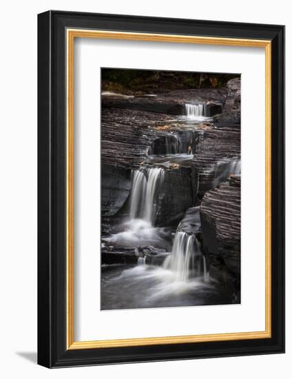 USA, Michigan, Upper Peninsula. Waterfalls in the Presque Isle River-Don Grall-Framed Photographic Print