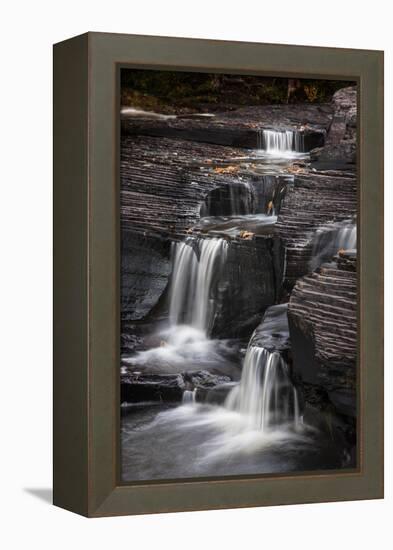 USA, Michigan, Upper Peninsula. Waterfalls in the Presque Isle River-Don Grall-Framed Premier Image Canvas