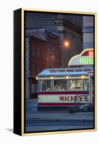 Usa,Midwest, Minnesota, St.Paul, Mickey's Diner-Christian Heeb-Framed Premier Image Canvas
