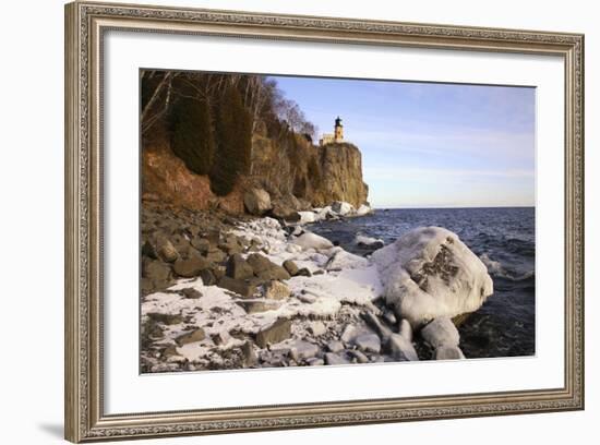 USA, Minnesota, Lake Superior, Lighthouse, Split Rock-Ronald Wittek-Framed Photographic Print