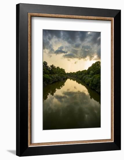 USA, Mississippi. Mississippi River Basin, Sunflower River seen from Woodburn-Kinlock Road bridge-Alison Jones-Framed Photographic Print