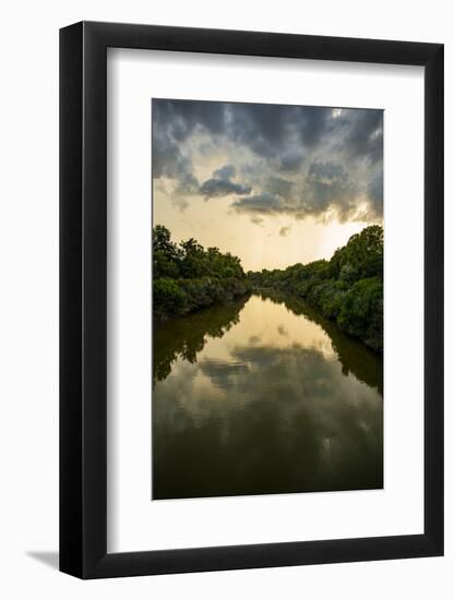 USA, Mississippi. Mississippi River Basin, Sunflower River seen from Woodburn-Kinlock Road bridge-Alison Jones-Framed Photographic Print