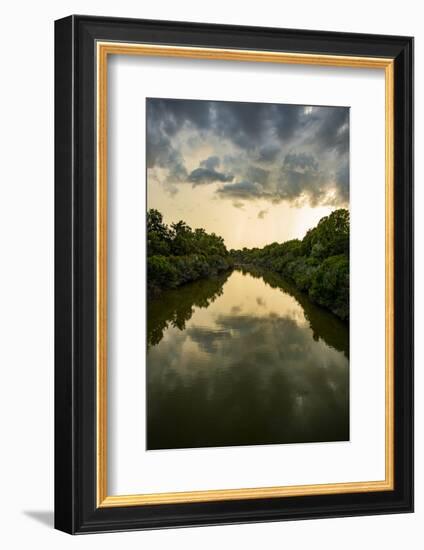 USA, Mississippi. Mississippi River Basin, Sunflower River seen from Woodburn-Kinlock Road bridge-Alison Jones-Framed Photographic Print