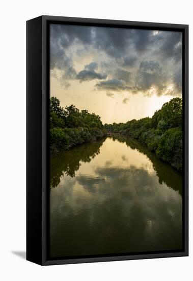 USA, Mississippi. Mississippi River Basin, Sunflower River seen from Woodburn-Kinlock Road bridge-Alison Jones-Framed Premier Image Canvas