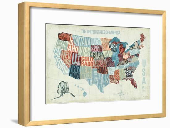 USA Modern Blue-Michael Mullan-Framed Art Print