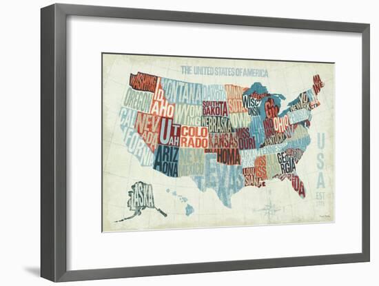 USA Modern Blue-Michael Mullan-Framed Art Print