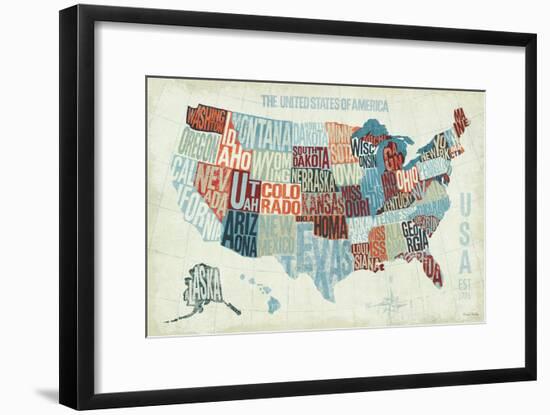 USA Modern Blue-Michael Mullan-Framed Art Print