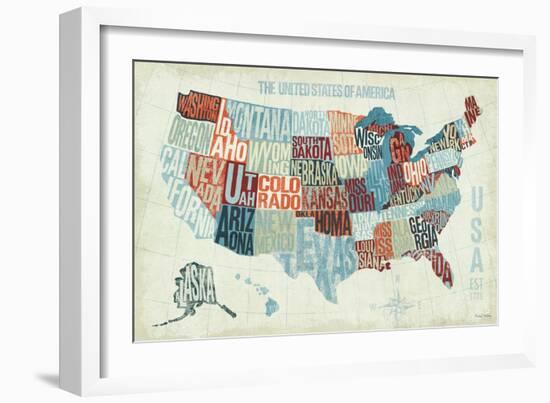 USA Modern Blue-Michael Mullan-Framed Art Print