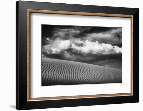 USA, Mojave Trails National Monument, California. Black and white image of windblown sand dune and -Judith Zimmerman-Framed Photographic Print