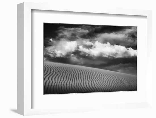 USA, Mojave Trails National Monument, California. Black and white image of windblown sand dune and -Judith Zimmerman-Framed Photographic Print