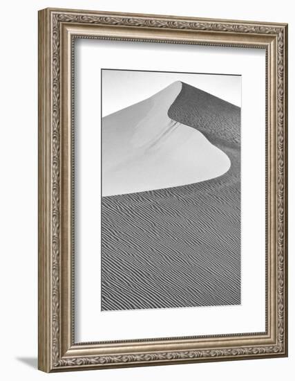 USA, Mojave Trails National Monument, California. Black and white image of windblown sand dune.-Judith Zimmerman-Framed Photographic Print