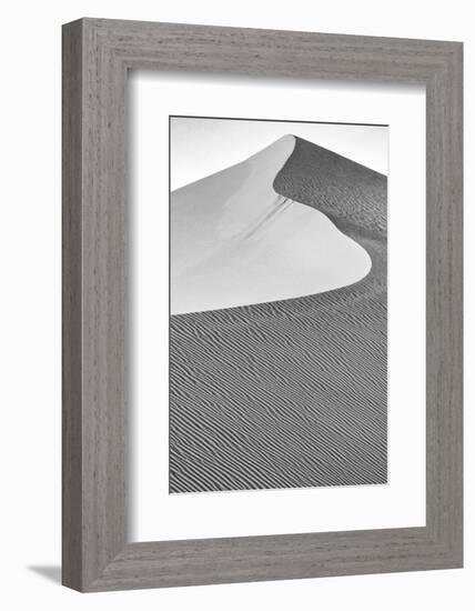 USA, Mojave Trails National Monument, California. Black and white image of windblown sand dune.-Judith Zimmerman-Framed Photographic Print