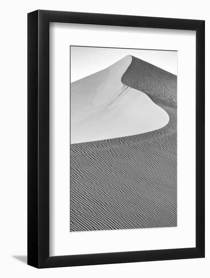 USA, Mojave Trails National Monument, California. Black and white image of windblown sand dune.-Judith Zimmerman-Framed Photographic Print