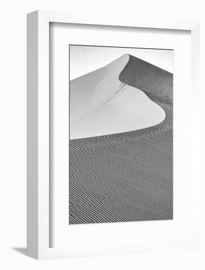 USA, Mojave Trails National Monument, California. Black and white image of windblown sand dune.-Judith Zimmerman-Framed Photographic Print