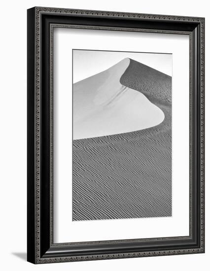 USA, Mojave Trails National Monument, California. Black and white image of windblown sand dune.-Judith Zimmerman-Framed Photographic Print