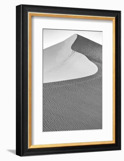 USA, Mojave Trails National Monument, California. Black and white image of windblown sand dune.-Judith Zimmerman-Framed Photographic Print