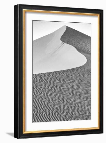 USA, Mojave Trails National Monument, California. Black and white image of windblown sand dune.-Judith Zimmerman-Framed Photographic Print