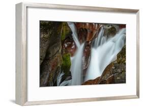 USA, Montana, Glacier National Park. Avalanche Creek Falls-Rona Schwarz-Framed Photographic Print