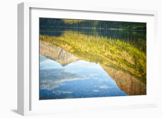 USA, Montana, Glacier National Park. Two Medicine Lake with Mountain Reflections-Rona Schwarz-Framed Photographic Print