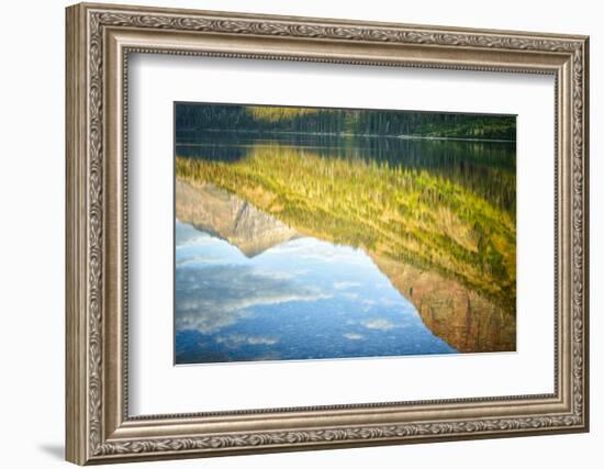 USA, Montana, Glacier National Park. Two Medicine Lake with Mountain Reflections-Rona Schwarz-Framed Photographic Print