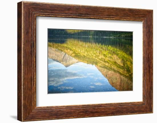 USA, Montana, Glacier National Park. Two Medicine Lake with Mountain Reflections-Rona Schwarz-Framed Photographic Print