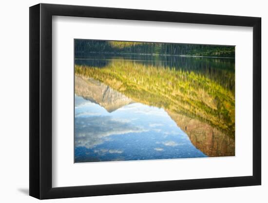 USA, Montana, Glacier National Park. Two Medicine Lake with Mountain Reflections-Rona Schwarz-Framed Photographic Print