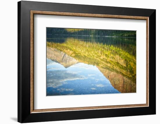 USA, Montana, Glacier National Park. Two Medicine Lake with Mountain Reflections-Rona Schwarz-Framed Photographic Print