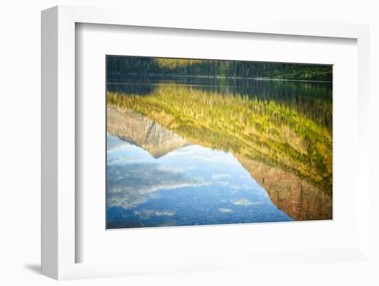 USA, Montana, Glacier National Park. Two Medicine Lake with Mountain Reflections-Rona Schwarz-Framed Photographic Print