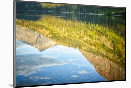 USA, Montana, Glacier National Park. Two Medicine Lake with Mountain Reflections-Rona Schwarz-Mounted Photographic Print