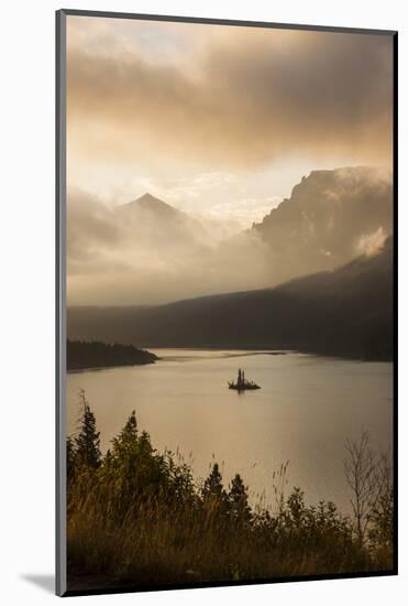 USA, Montana, Glacier NP. Sunrise pierces clouds over St. Mary Lake.-Don Grall-Mounted Photographic Print