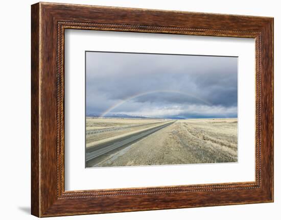 USA, Montana, Near Missoula, Rainbow over I-90-Rob Tilley-Framed Photographic Print