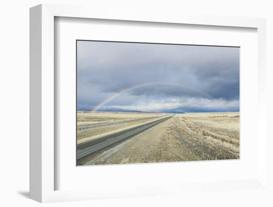 USA, Montana, Near Missoula, Rainbow over I-90-Rob Tilley-Framed Photographic Print