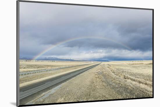 USA, Montana, Near Missoula, Rainbow over I-90-Rob Tilley-Mounted Photographic Print