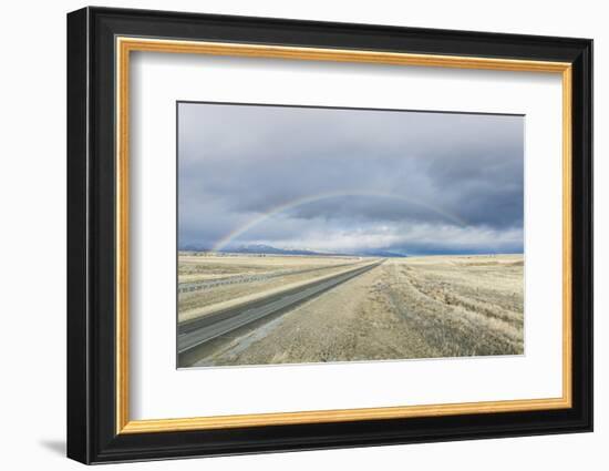 USA, Montana, Near Missoula, Rainbow over I-90-Rob Tilley-Framed Photographic Print