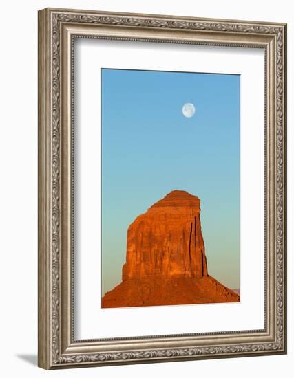 USA, Monument Valley, Rock and Full Moon-Catharina Lux-Framed Photographic Print