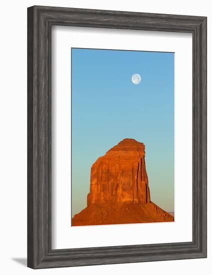 USA, Monument Valley, Rock and Full Moon-Catharina Lux-Framed Photographic Print