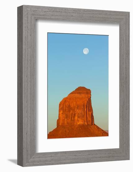 USA, Monument Valley, Rock and Full Moon-Catharina Lux-Framed Photographic Print