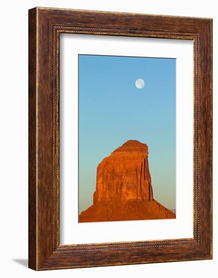 USA, Monument Valley, Rock and Full Moon-Catharina Lux-Framed Photographic Print