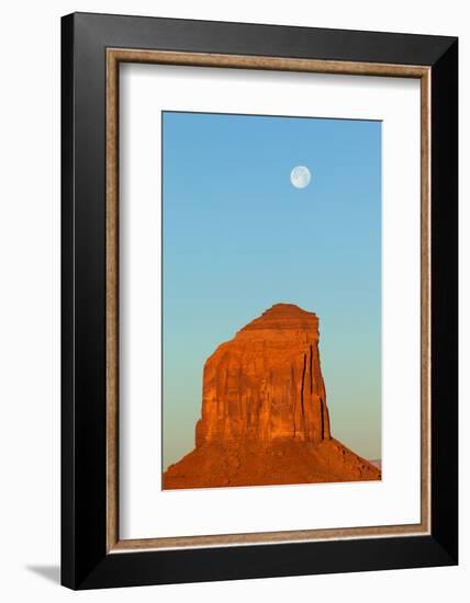 USA, Monument Valley, Rock and Full Moon-Catharina Lux-Framed Photographic Print