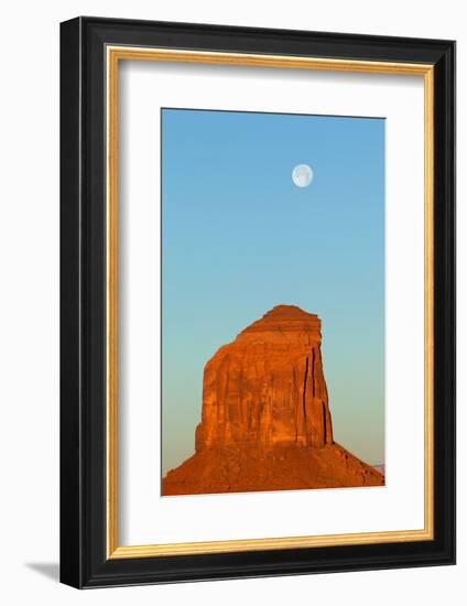 USA, Monument Valley, Rock and Full Moon-Catharina Lux-Framed Photographic Print