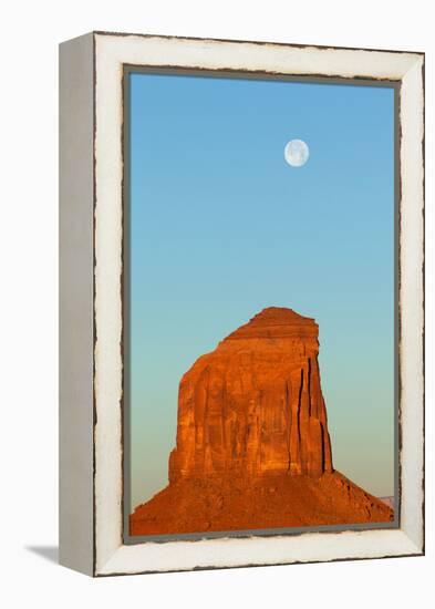 USA, Monument Valley, Rock and Full Moon-Catharina Lux-Framed Premier Image Canvas