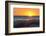 USA, MS, Bay St Louis. Sun Sets Gulf of Mexico. Beach Grasses-Trish Drury-Framed Photographic Print