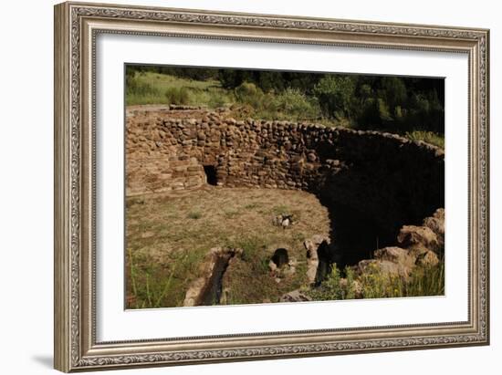 USA, Near Los Alamos, New Mexico, Bandelier National Monument, Big Kiva-null-Framed Giclee Print