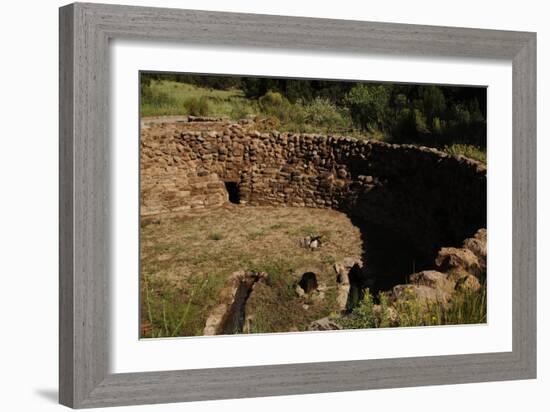 USA, Near Los Alamos, New Mexico, Bandelier National Monument, Big Kiva-null-Framed Giclee Print