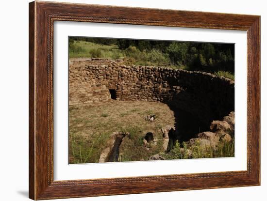 USA, Near Los Alamos, New Mexico, Bandelier National Monument, Big Kiva-null-Framed Giclee Print