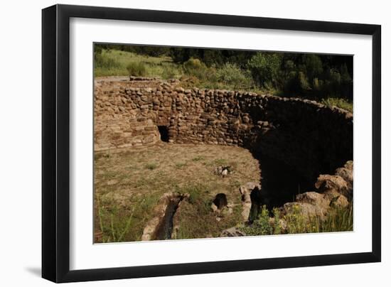 USA, Near Los Alamos, New Mexico, Bandelier National Monument, Big Kiva-null-Framed Giclee Print